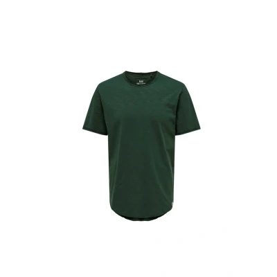 Afbeelding van Only &amp; Sons Onsbenne LIFE Longy Tshirt basic grün4, Heren, Maat: XXL, Grün 4