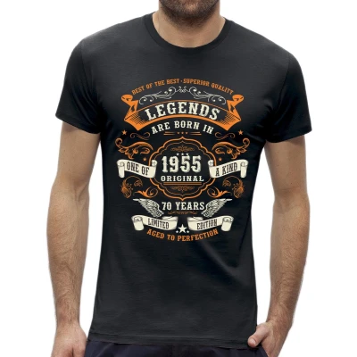 Afbeelding van Limited Edition 70 jaar t shirt / kado tip man Heren maat XL Verjaardag cadeau 1954