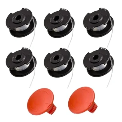 Afbeelding van Viilich 6 stuks reservedraadspoelen, voor Einhell accu grastrimmer GE CT 18/28 Li en TC, reservedraadspoel TLE 03, spoelafdekking 03 1 (6 reservedraadspoelen + 2 spoelafdekking)