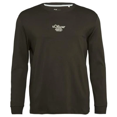 Afbeelding van s.Oliver MIT Logostickerei Longsleeve, Heren, Maat: XXL, Dunkelbraun