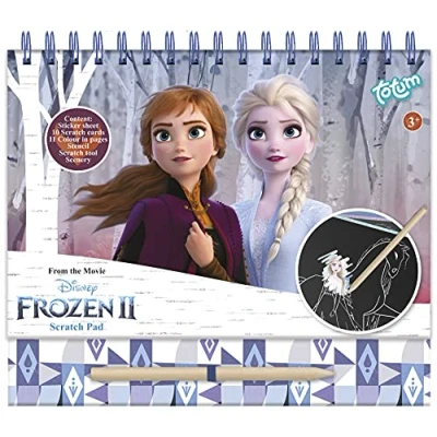 Afbeelding van Totum kinder hobbyset Frozen scratchbook 681439 21x23,5x2,5cm 3+ (04 21)
