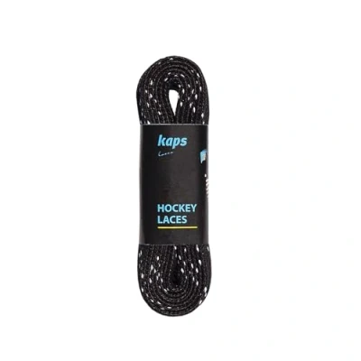 Afbeelding van Kaps Polyester Waterdichte Schaatsveters Uitzonderlijke Treksterkte 190 daN Waterbestendig Voor Ljshockeyschaatsen Zwart &amp; Wit 213cm
