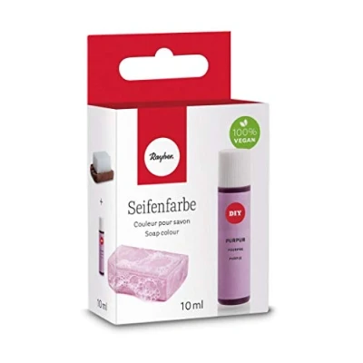 Afbeelding van Rayher Hobby 34246313 Zeepverf, 10 ml, geurloos, 100% veganistisch, vrij van schadelijke stoffen en ecologisch afbreekbaar, in hersluitbare plastic flesjes met schroefdeksel, goed doseerbaar, paars