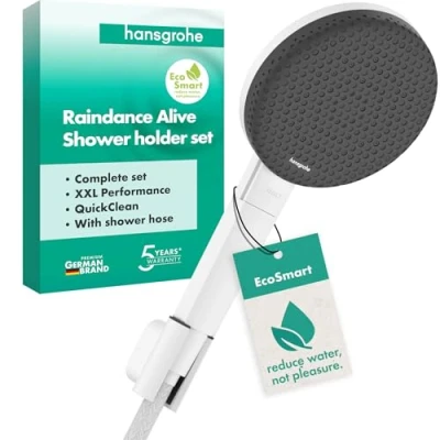 Afbeelding van hansgrohe Raindance Alive Select S douchehouderset 125, 3 straals EcoSmart met Designflex textieldoucheslang 160cm, 24611700