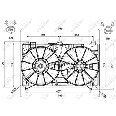 Afbeelding van NRF Ventilatorwiel motorkoeling 47580