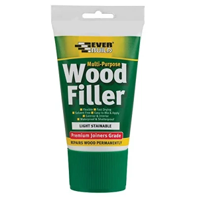 Afbeelding van Everbuild Multifunctionele houtvuller ideaal voor het opvullen van kleine onvolkomenheden schuurbaar licht vlekbaar gemakkelijk knijpbuis 100 ml