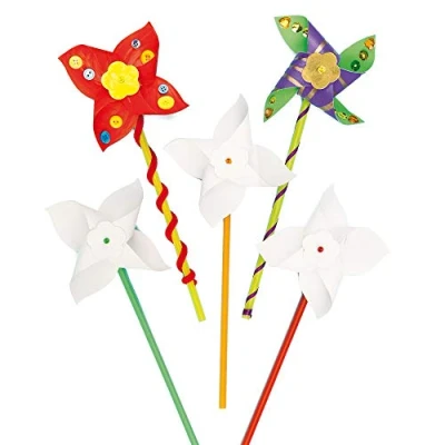 Afbeelding van Baker Ross E1302 Windmolen Kits, 39cm, wit