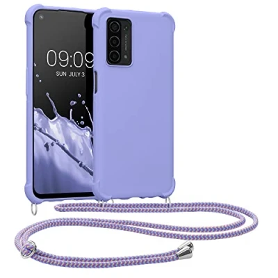 Afbeelding van kwmobile telefoonhoesjegeschikt voor Oppo A74 (5G) / A54 Hoesje van siliconen met telefoonkoord In lavendel