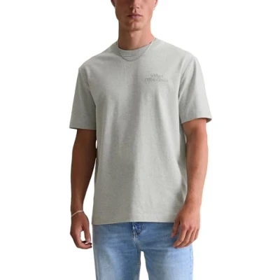 Afbeelding van Marc O&#039;Polo Denim Tshirt basic, Heren, Maat: Large, Light gravel melange