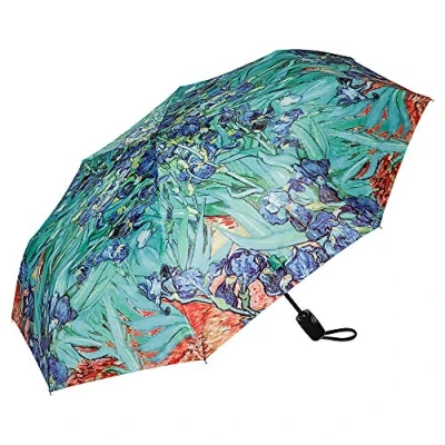 Afbeelding van VON LILIENFELD® Zakparaplu Paraplu Automatisch Openen en Sluiten Stabiel Compact Bloemen Art Vincent van Gogh: Iris