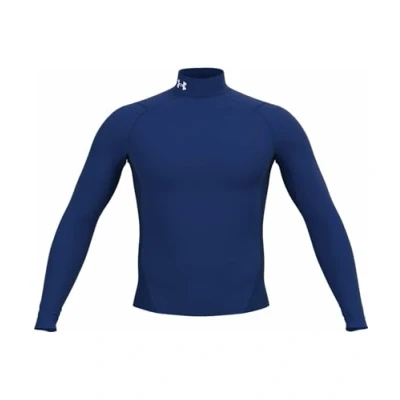 Afbeelding van Under Armour COMP MOCK Longsleeve, Heren, Maat: Medium, Blauweiss