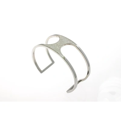 Afbeelding van Edelstaal RVS vaste armband met glitter model ANNA van nd creation