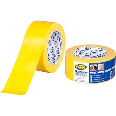 Afbeelding van HPX BT5033H PVC FORM WORK TAPE GEEL 50MM X 33 METER