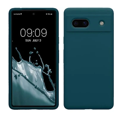 Afbeelding van kwmobile telefoonhoesje compatibel met Google Pixel 7a hoesje Zachte case voor smartphone Back cover in mat petrol