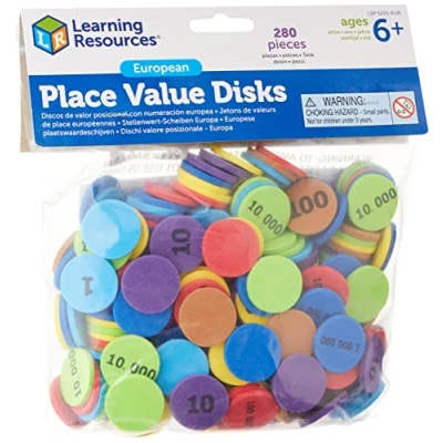 Afbeelding van Learning Resources Europese Plaats Waarde Disks 280 Stuk Set