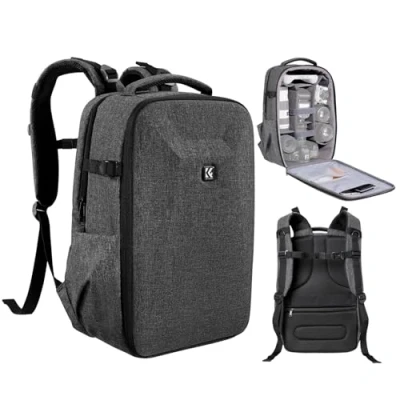 Afbeelding van K&amp;F Concept Camera rugzak, grote waterdichte fotocameratas met 15 15,6 inch laptopvak, hardshell DSLR cameratas, compatibel Canon/Nikon/Sony/DJI Mavic Drone