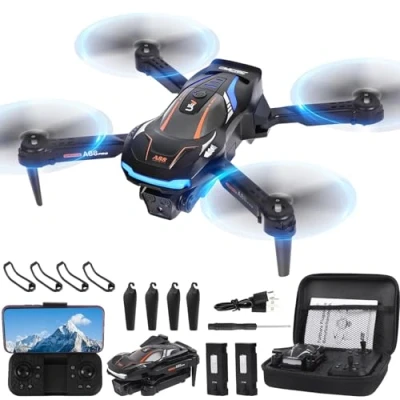 Afbeelding van Drone met 1080p HD camera voor kinderen, RC, 2 batterijen, opvouwbare quadcopter FPV wifi overdracht, zwaartekrachtsensor, 3D flip modus, start/landing één knop, hoogtebehoud, headless