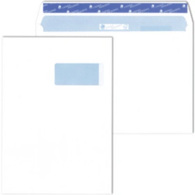 Afbeelding van Witte enveloppen, 110 x 220 mm (DL), 80 g/m², met/zonder venster, 500 stuks