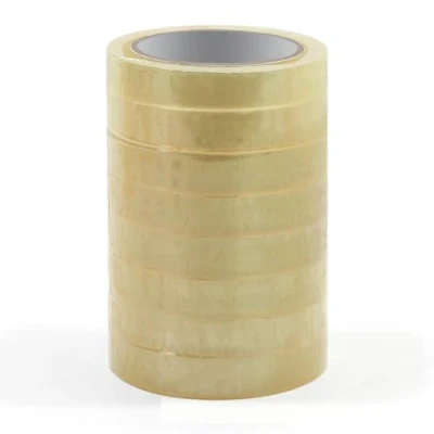 Afbeelding van Waytex 930925 kantoortape, transparant, glanzend, hoge kleefkracht, breedte 19 mm, rol 66 m, professionele kwaliteit, dikte 50 micron, 8 stuks