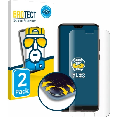Afbeelding van BROTECT Screenprotector voor Huawei P20 Folie Beschermfolie transparant volledig dekking (2 Stuks)