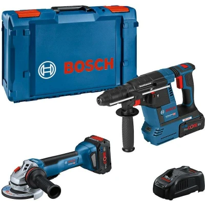 Afbeelding van Bosch Blauw Comboset GWS 18V 10 P Haakse slijper + GBH 26 Boorhamer 5,5Ah ProCore in XL Boxx 0615990N33