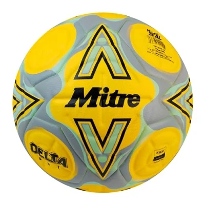 Afbeelding van Mitre Unisex Adult Delta One 24 Voetbal, Fluo Geel/Zwart/Rond Grijs, 4