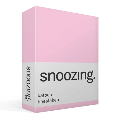 Afbeelding van Snoozing Katoen Hoeslaken Tweepersoons 150x200 cm Roze