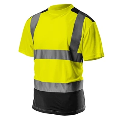 Afbeelding van Neo Tools Professioneel waarschuwingsshirt korte mouwen werkshirt reflecterende zones werkhemd oranje of geel S XXL (geel, S)