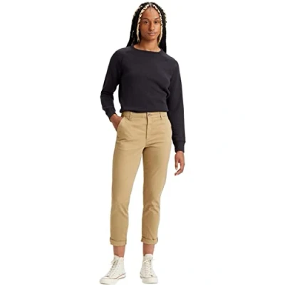 Afbeelding van Dockers Weekend Regular Slim Ankle Fit Chino Broek Beige 26 / XL Vrouw