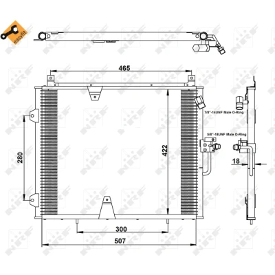 Afbeelding van NRF Airco condensor 35129