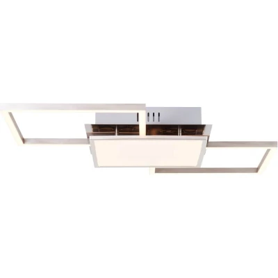 Afbeelding van Brilliant Leuchten Led plafondlamp Zelia 51 x cm, 3 standen dimbaar, 3700 lm, warmwit, nikkel geëloxeerd (1 stuk)