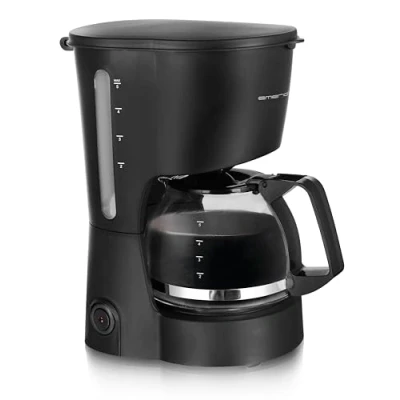 Afbeelding van Emerio Filterkoffiezetapparaat, klein, 0,6 l glazen kan voor maximaal 5 kopjes verse koffie, uitneembaar permanent filter, anti druppelfunctie, 40 minuten, auto off, 600 watt, BPA vrij, CME 116801