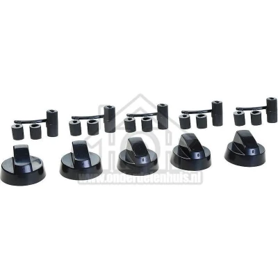 Afbeelding van Universeel Knop Van oven, fornuis, kookplaat zwart Incl. adapters*