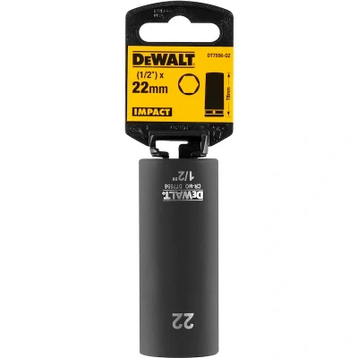 Afbeelding van DeWalt Accessoires Impact dop 22mm 1/2&quot; (Lang 78mm) DT7556 QZ