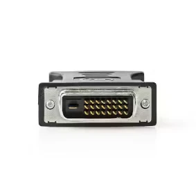 Afbeelding van DVI VGA Adapter I 24+1 Pins Male Female Zwart