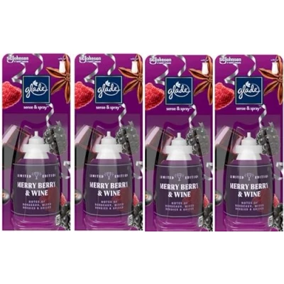 Afbeelding van 4 x 18ml Glade Sense en Spray Refill Merry Berry &amp; Wine