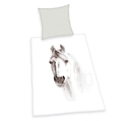 Afbeelding van Young Collection Tweezijdig te gebruiken overtrekset Paard met leuk paarden motief