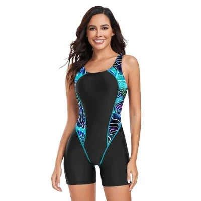 Afbeelding van BEACHKINI zwempak Dames badpak uit één stuk Open rug Concurrerende badmode,Blauw Meer,44