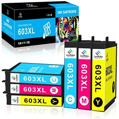 Afbeelding van LeciRoba 603xl inktpatronen voor Epson printercartridges 603 en multipack XP 3100 3150 2100 2105 4100 4150 Workforce WF 2810 WF2820 2850 2870 (2CMY,6 Kleur: