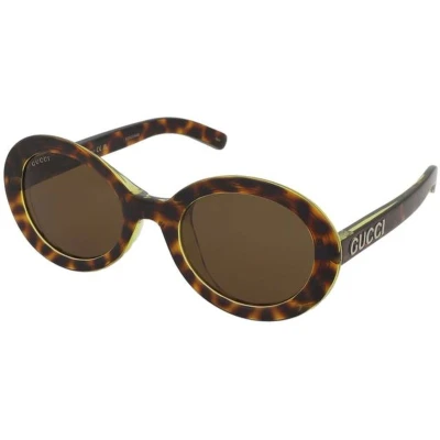 Afbeelding van Gucci Donna GG1722SA 002 Occhiali da sole Iniettato Havana Marrone Rotonda