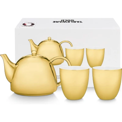 Afbeelding van Theeset VT Wonen Small Gold (Set van 3)
