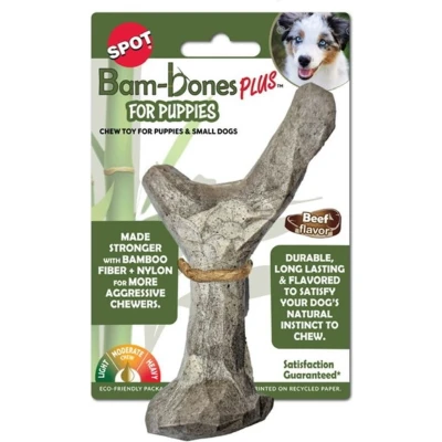 Afbeelding van Spot Bam Bones Y Bone Puppy kauwbot van Bamboevezels Moderate Chew Rundvleessmaak