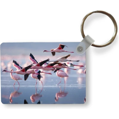 Afbeelding van Sleutelhanger Flamingo Vogel Water Roze Uitdeelcadeautjes Plastic