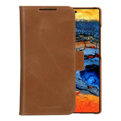 Afbeelding van Samsung Galaxy S25 Ultra Hoesje Echt leder dbramante1928 2 in 1 Case/Bookcase Bruin Telefoonhoesje