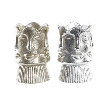 Afbeelding van Vaas DKD Home Decor Gouden Gezicht Champagne Ziverachtig Aluminium Modern (2 Stuks) (12 x 12 17...