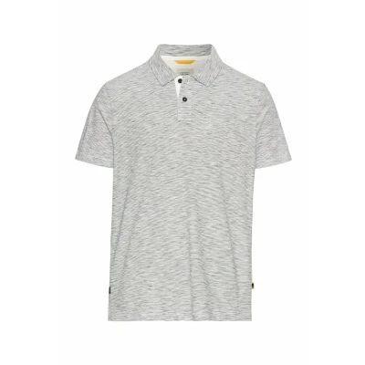 Afbeelding van camel active Gemêleerd poloshirt met korte mouwen gemaakt van katoen Maat menswear M Grijs