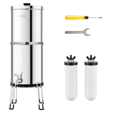Afbeelding van VEVOR zwaartekracht waterfiltersysteem waterfilter 7,8 8,5L keramisch filtermembraan