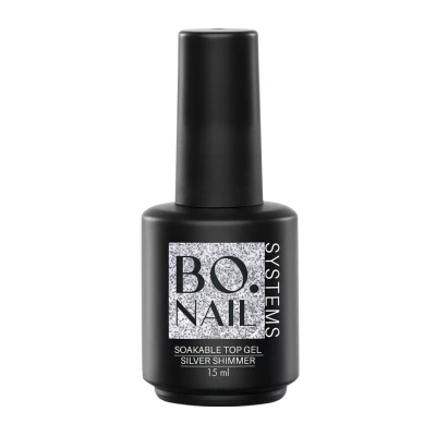 Afbeelding van BO Soakable Top Gel Silver Shimmer 15ml