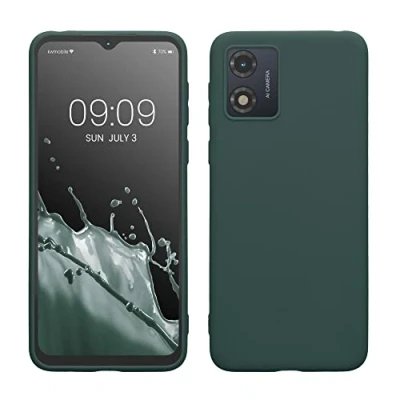 Afbeelding van kwmobile telefoonhoesje compatibel met Motorola Moto E13 hoesje Zachte case voor smartphone Back cover in blauwgroen