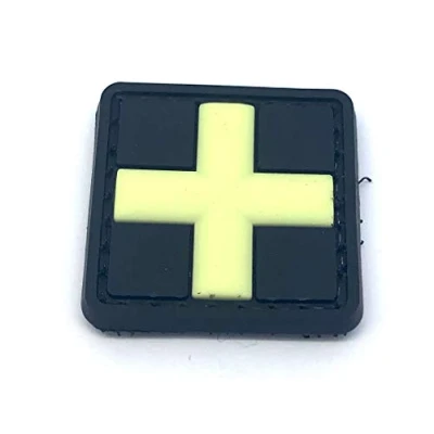 Afbeelding van Kleine Medische Cross Glow in de donkere PVC Airsoft Paintball Morale patch